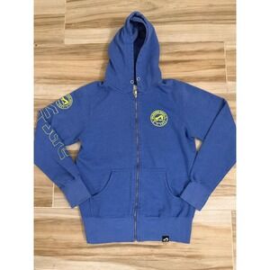 Surf Style Melbourne Beach FL Blue Full Zip Hoodie Sweatshirt Mens Medium